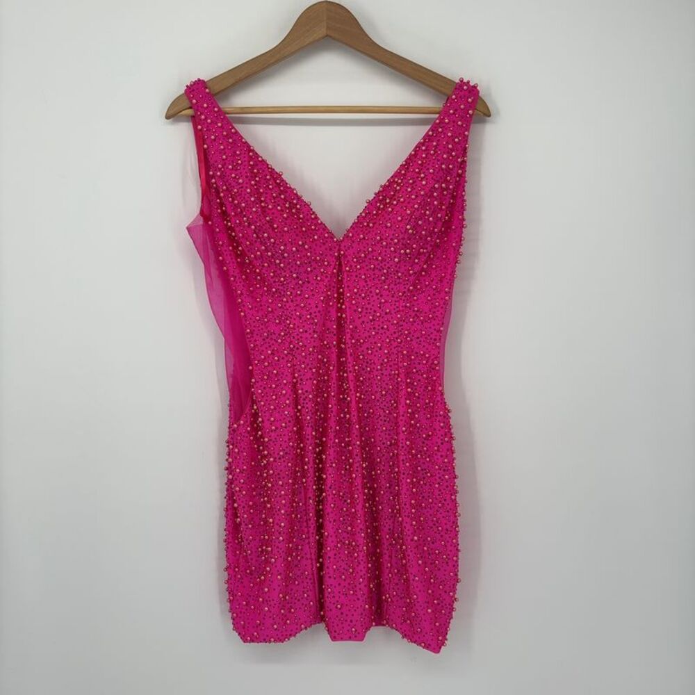 Ashley Lauren Fuchsia Sequin Dress